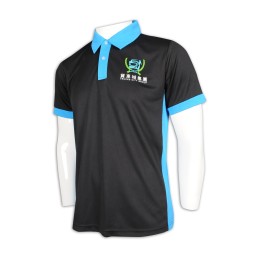 P1139 訂造撞色Polo恤 撞色胸筒 貨車城集團 Polo恤製衣廠      黑色撞色領藍色 P1139 訂造撞色Polo恤 撞色胸筒 貨車城集團 Polo恤製衣廠      黑色撞色領藍色